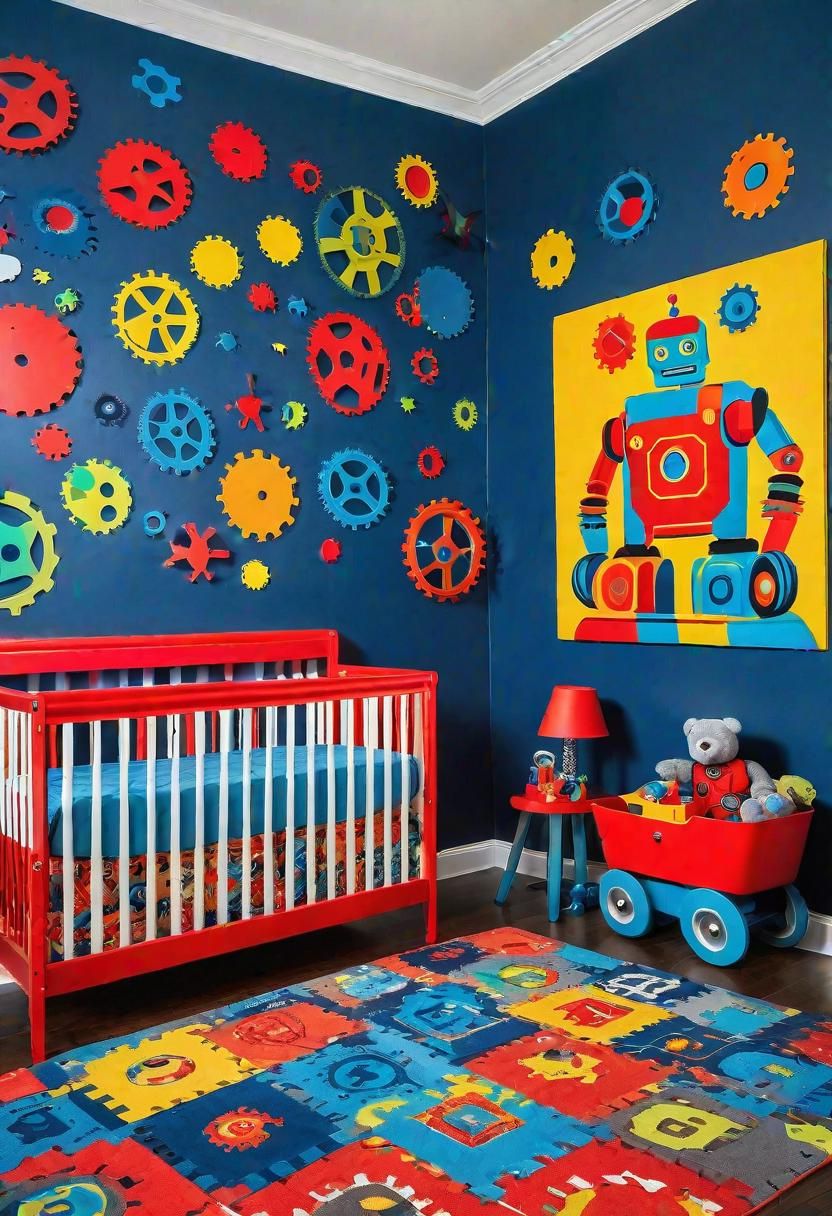 20. Bold Robot Workshop Nursery Theme