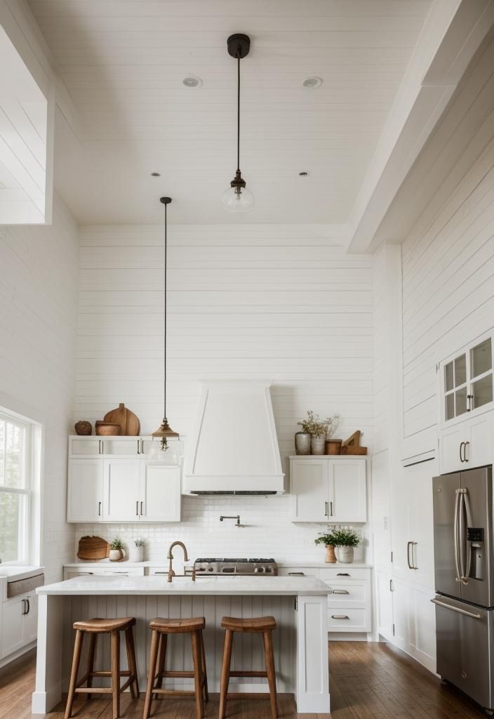 5. Farmhouse Fusion: Shiplap Brick Combo