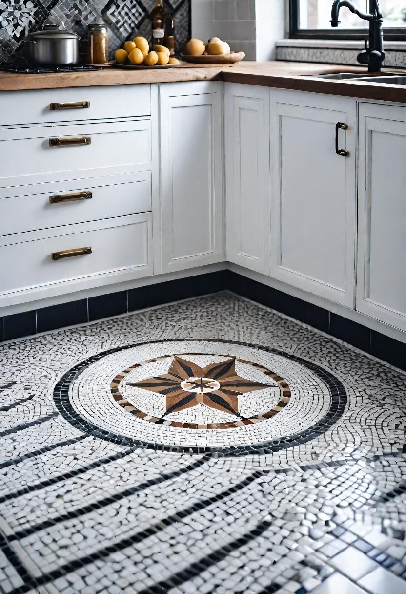 28. Custom Mosaic Tile Flooring - photo 3