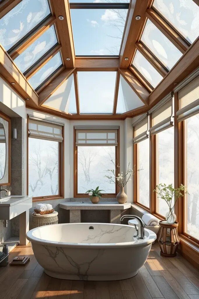 How Skylights and Big Windows Brighten a Bathroom - photo 2