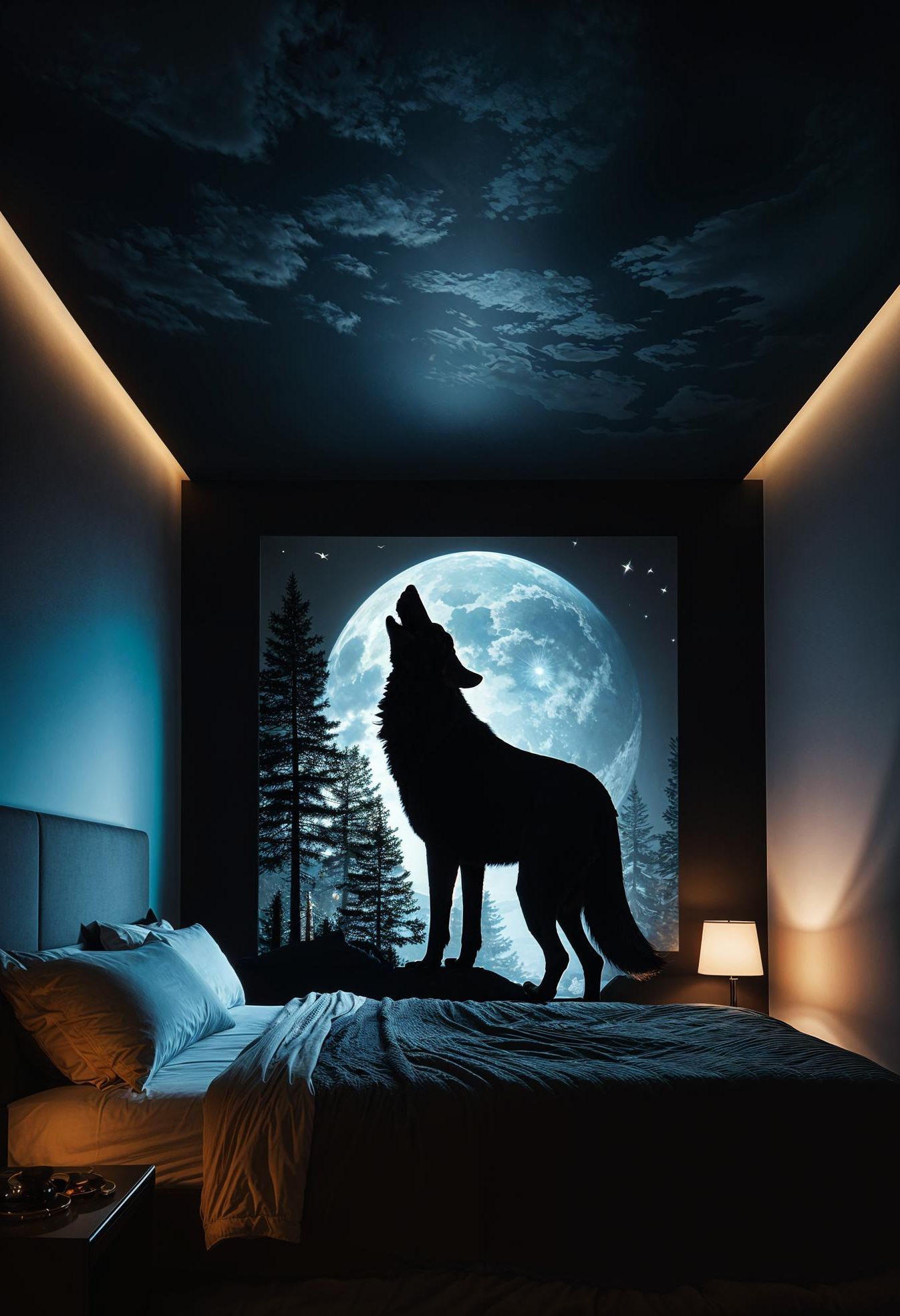 21. Wolf Shadow Projector for Ambient Light