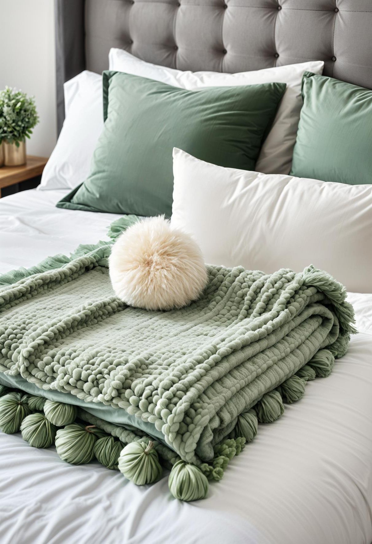 12. Pom-Pom Throw Blanket Styling