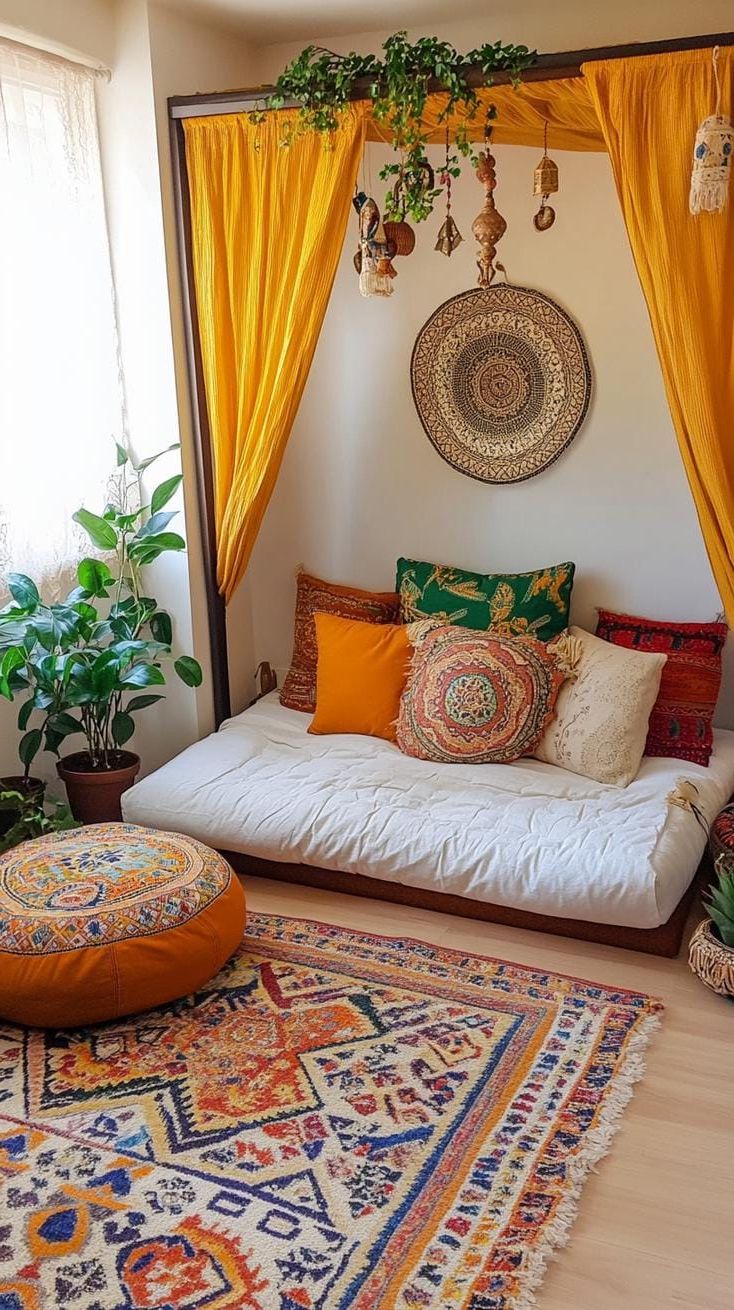 9. Cozy Corners with Floor Poufs