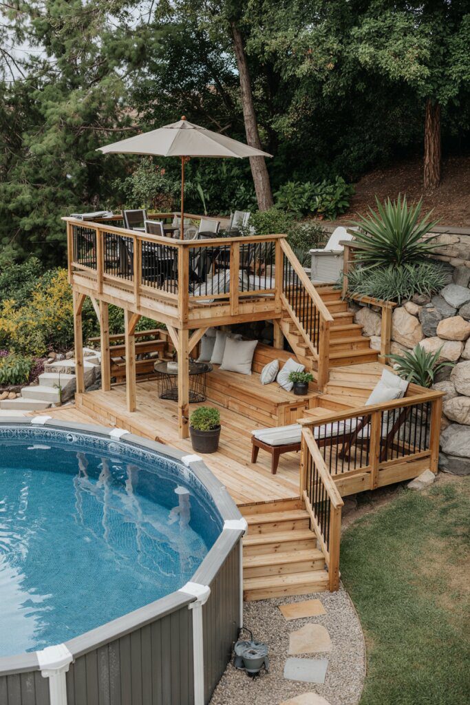 11. Tiered Deck Built for Sloped Yards