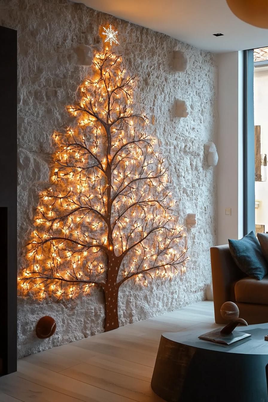 8. Twinkling String Light Tree Ideas - photo 3