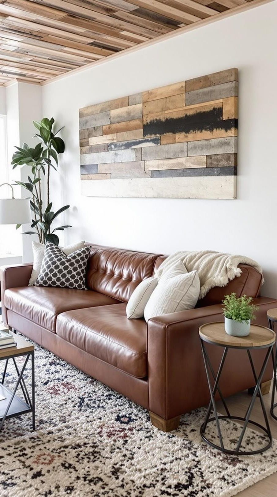8. Distressed Leather Sofa - photo 2