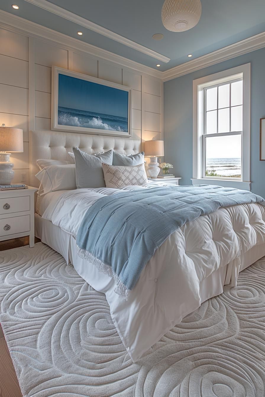 20. Textured Wall Ideas for Coastal Bedrooms - photo 2