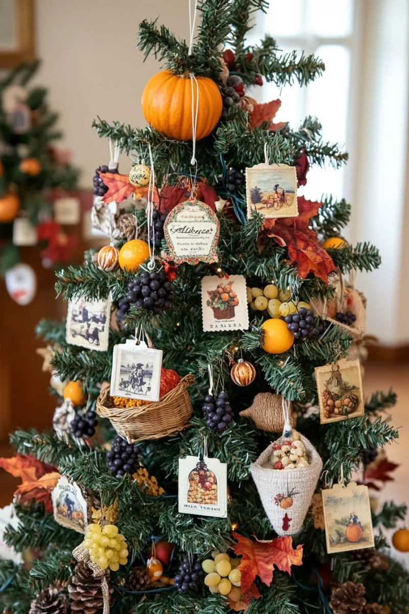 6. Vintage Postcards and Cornucopia Ornaments - photo 2