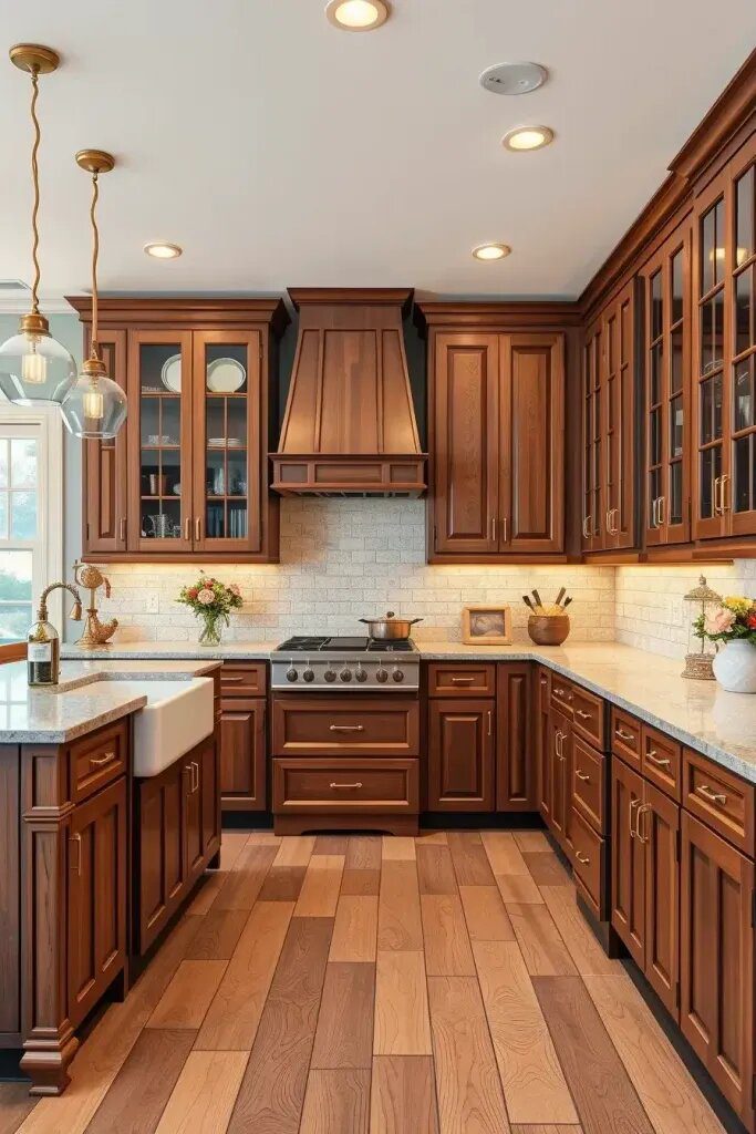 Stained Wood Cabinets That Highlight Grain