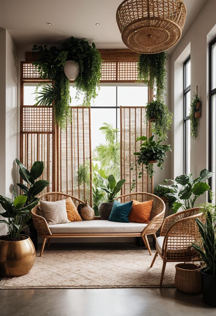 15. Plant Divider Screens for Boho Rooms