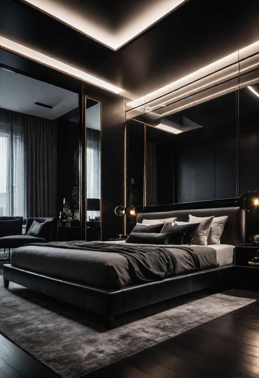 17. Black Framed Mirrors for Depth