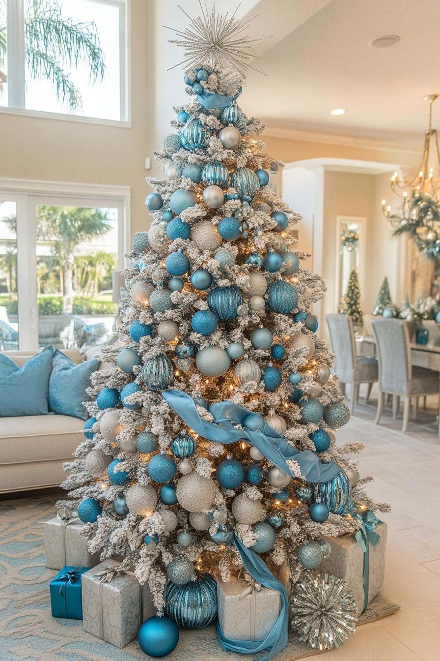 14. Blue and Silver Living Room Theme - photo 3