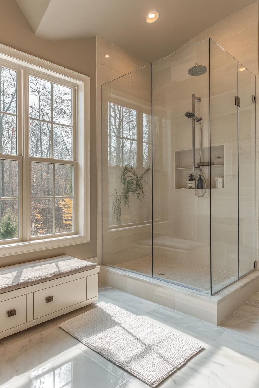 13. Elevated Shower Enclosure Ideas