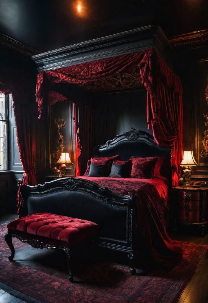 12. Gothic-Style Bedroom Decor