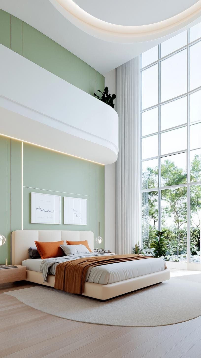 13. Futuristic Loft with a Sage Green Accent Wall - photo 3