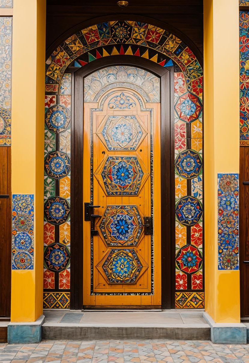23. Mosaic Bohemian Door Ideas