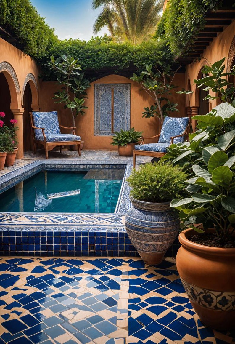 1. Moroccan Tile Pool Walkway - photo 3