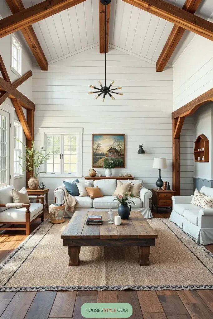 Cozy Farmhouse Living Room Decor Inspiration - photo 2