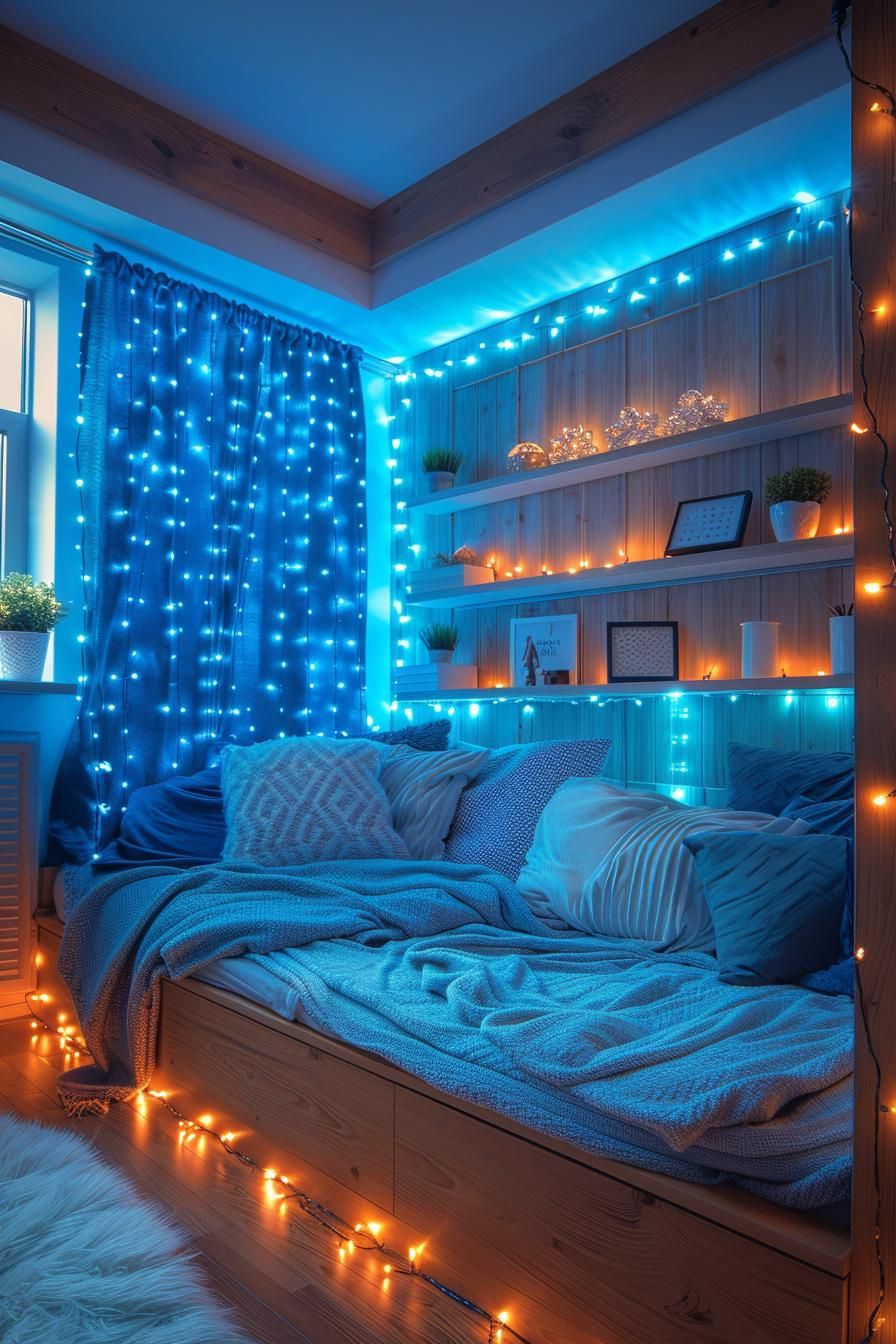 6. Edgy LED Room Decor for Guys