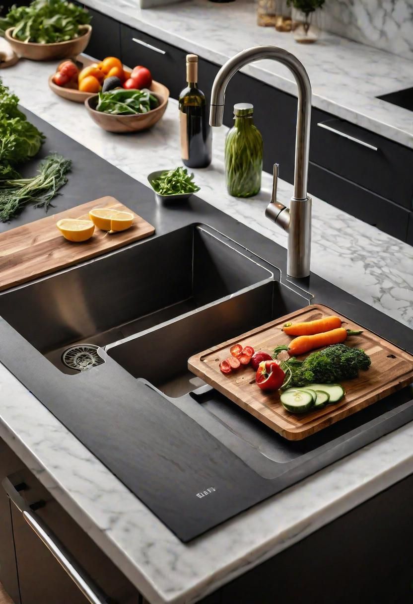 16. Clever Functions for Modern Kitchen Sinks