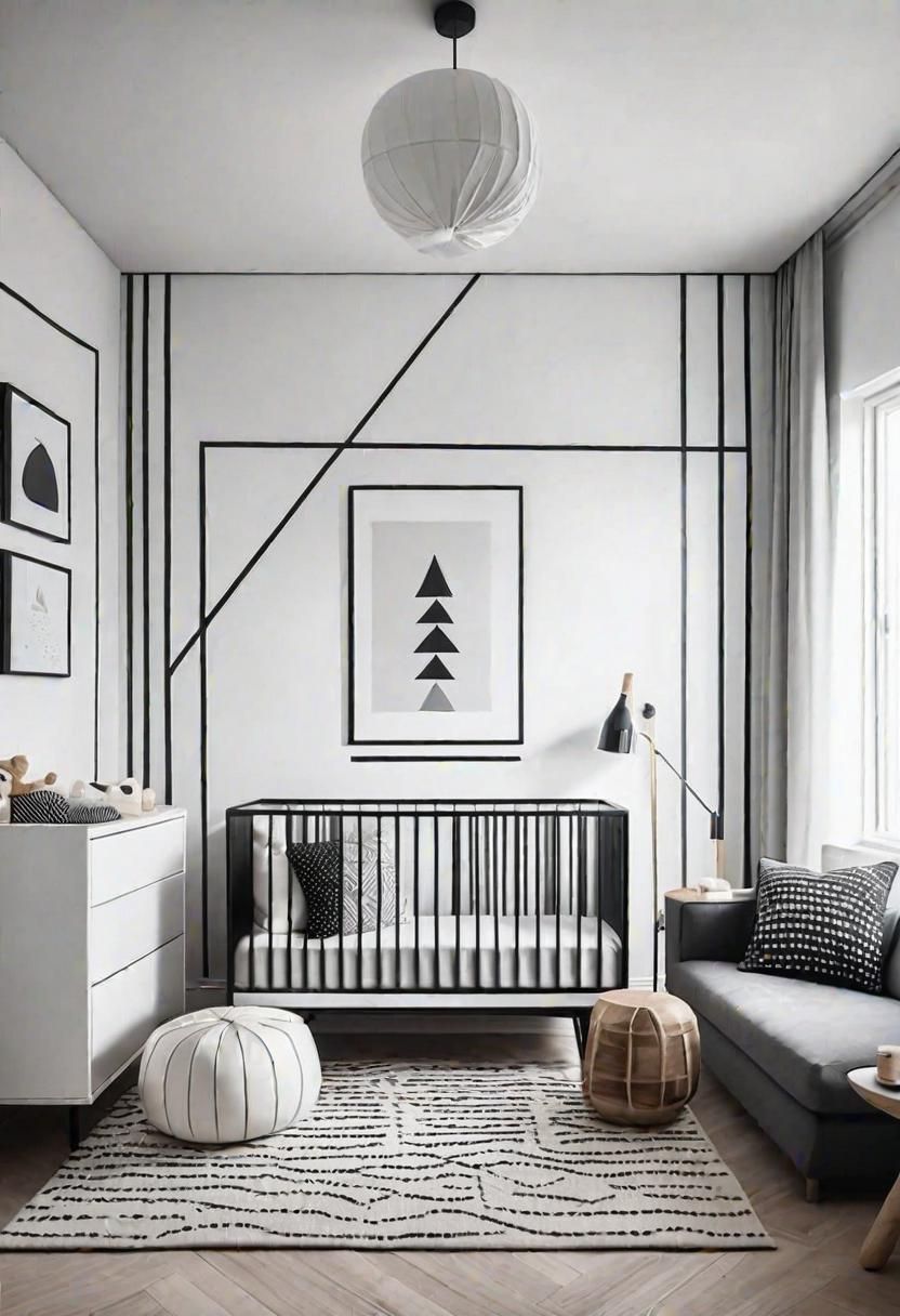 3. Modern Monochrome Nursery Palette