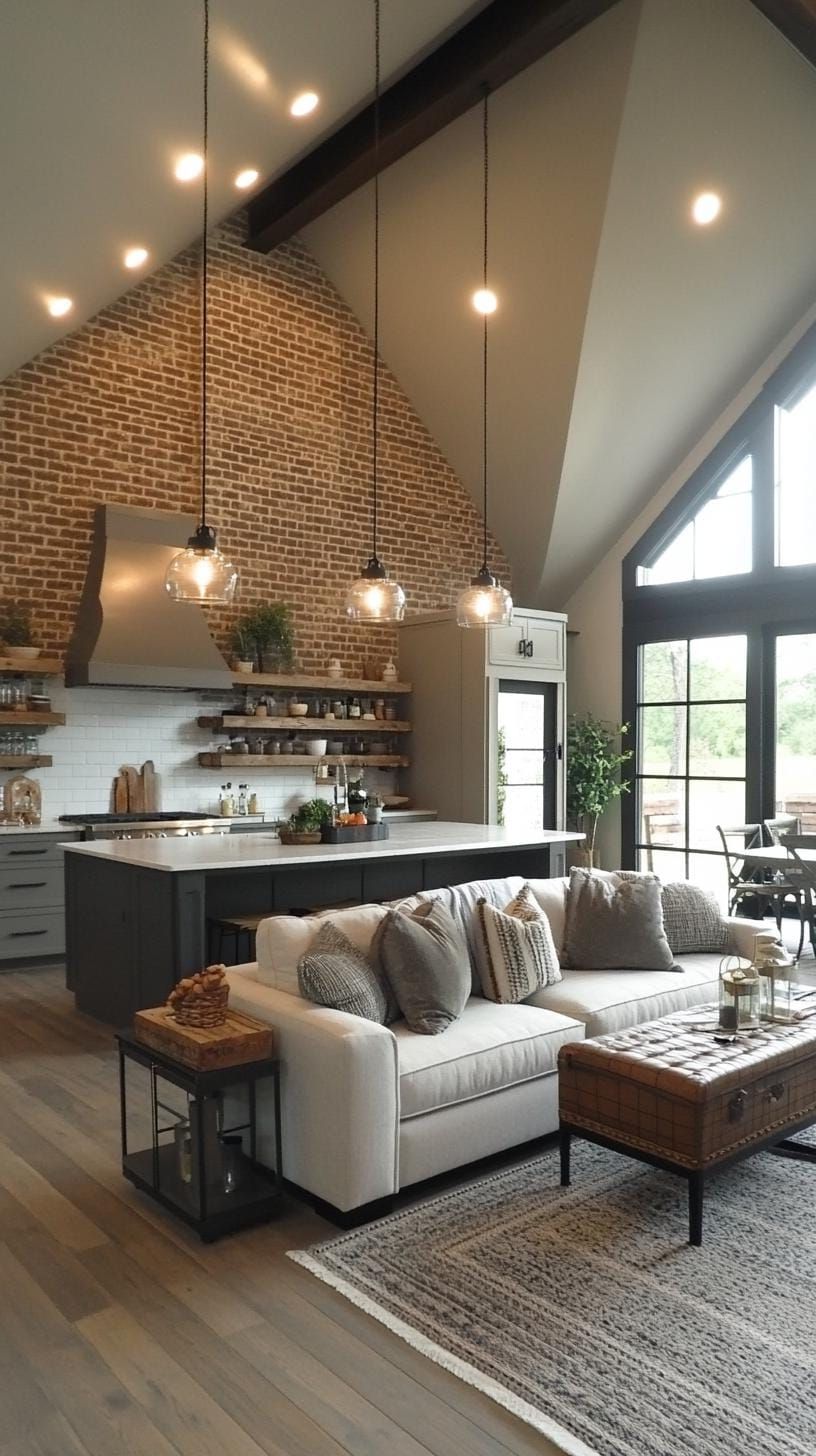 10. Exposed Brick and Shiplap for Rustic Warmth - photo 3