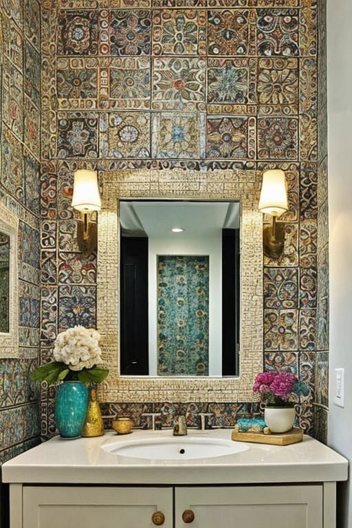 10. Mosaic Tile Framed Mirror - photo 2
