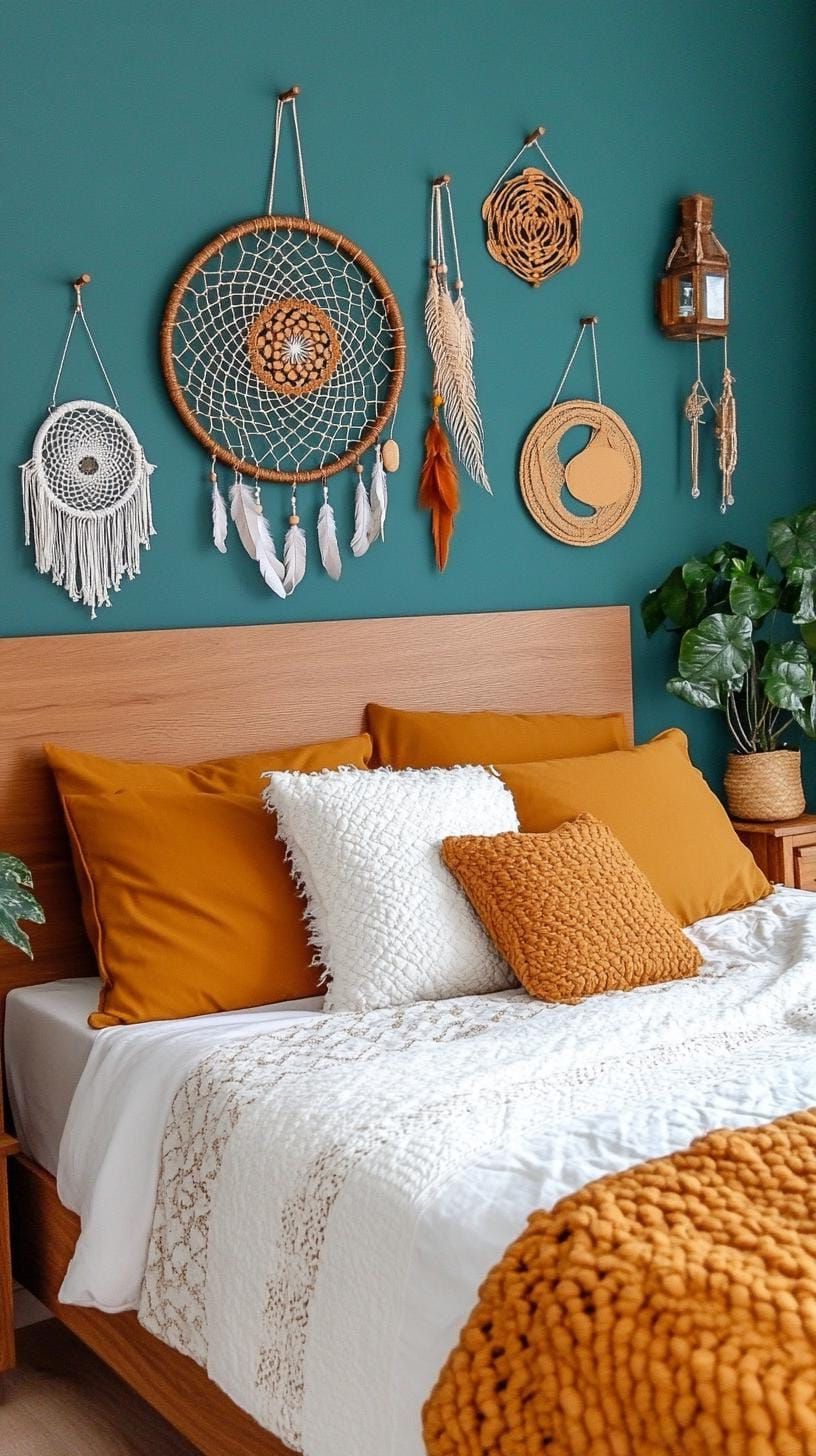 16. Minimalist Walls With Dreamcatchers And Antique Art - photo 2