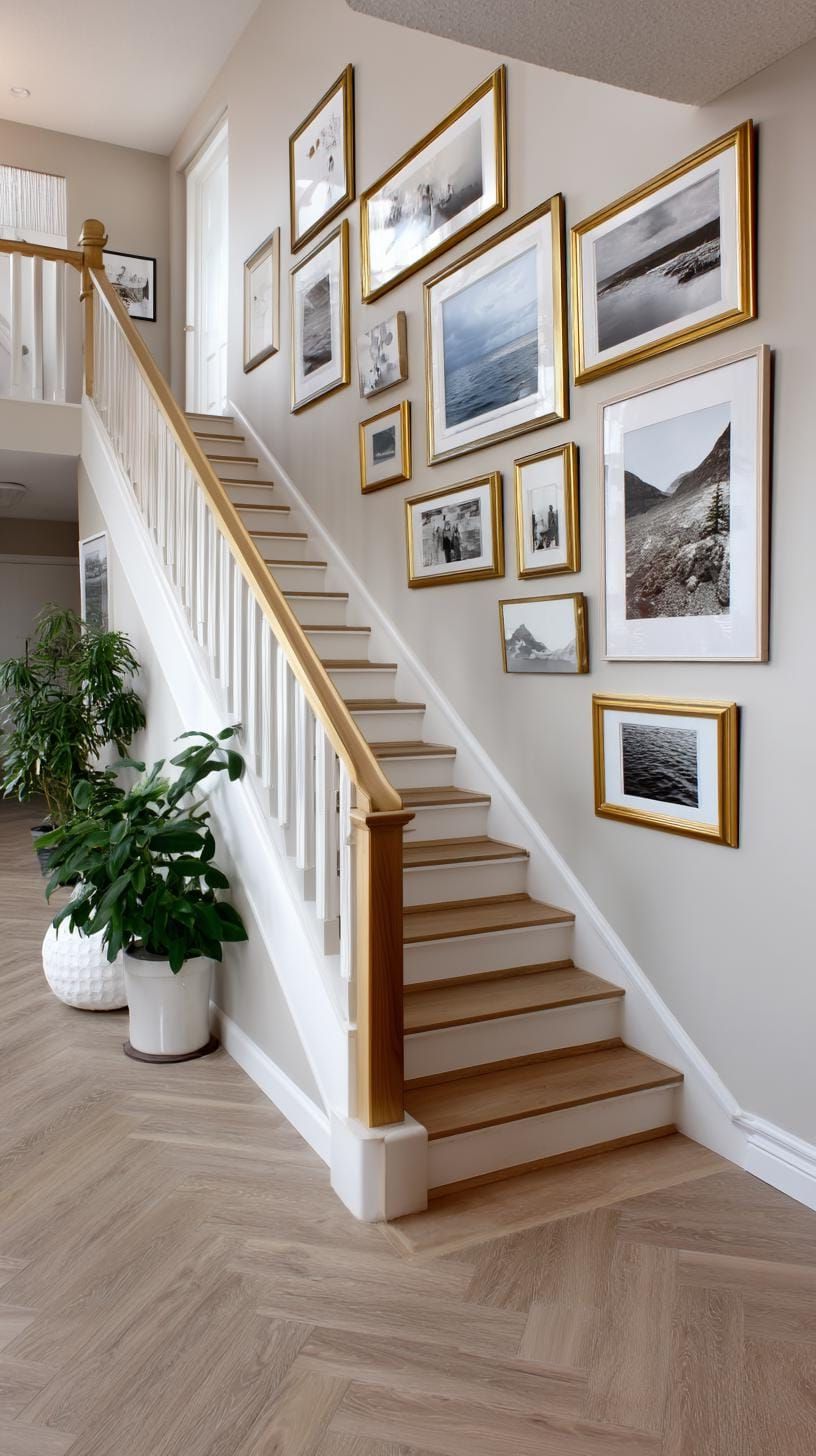 10. Staggered Art Following a Staircase Slope - photo 2