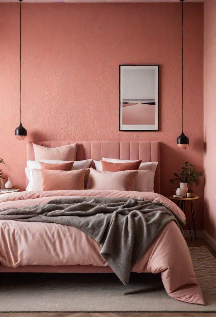 13. Textured Salmon Pink Wall