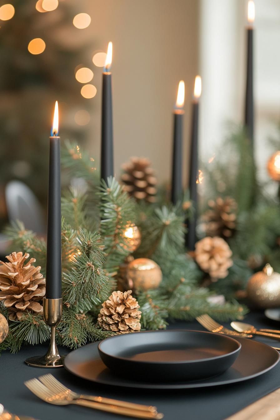 7. Black and Gold Christmas Table Ideas - photo 3