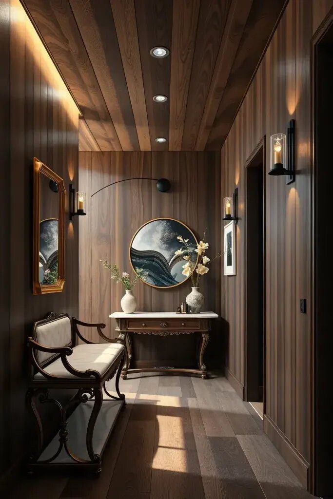 Dark-Stained Timber for Bold, Moody Hallways - photo 2