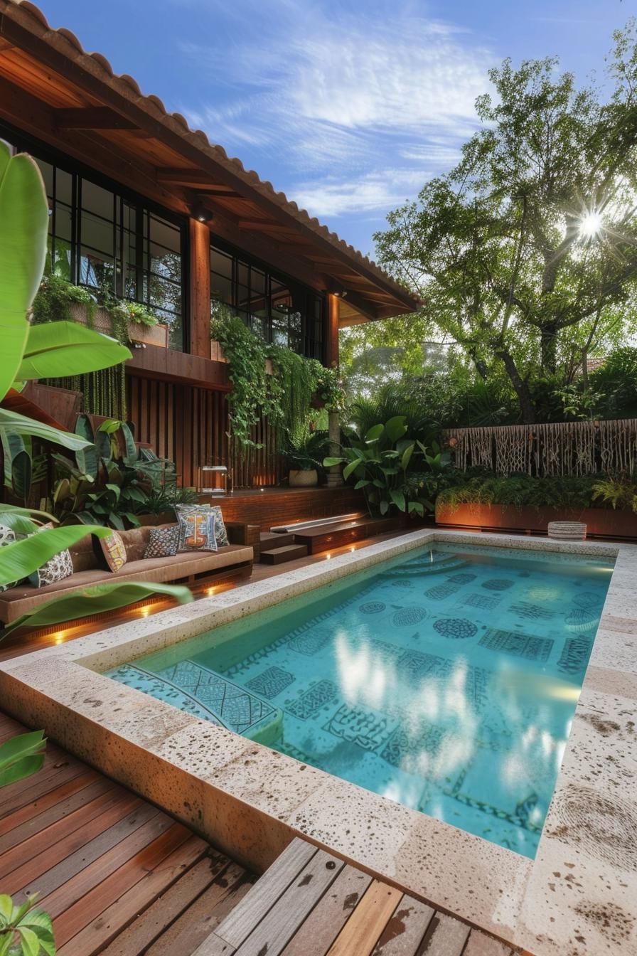2. Boho-Style Above-Ground Pool Ideas - photo 3