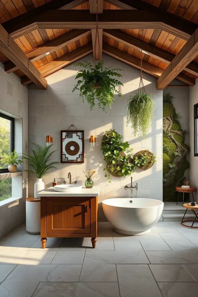 Nature-Infused Bathrooms with Organic Materials
