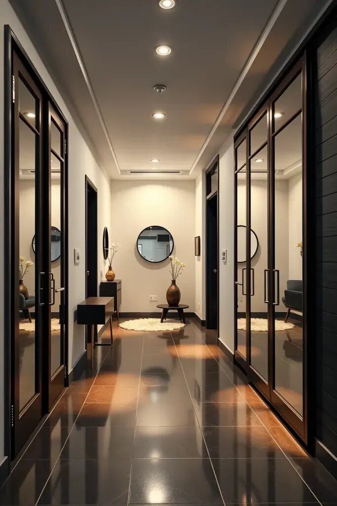 Mirror-Fronted Closets for Smart Hallway Storage - photo 2
