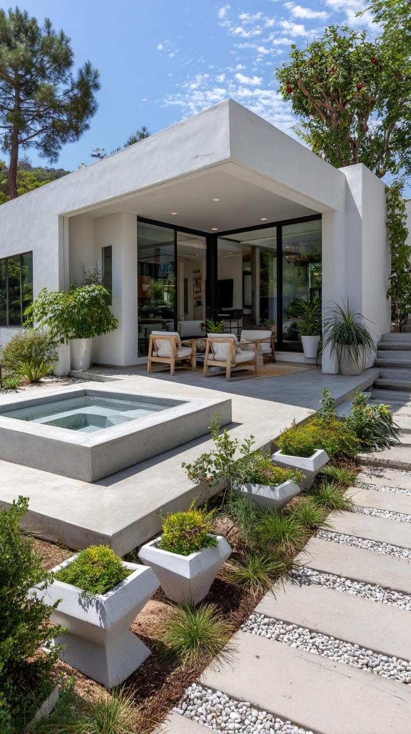 16. Let’s Check Out a Stylish Concrete Patio with a Spa Tub! - photo 3