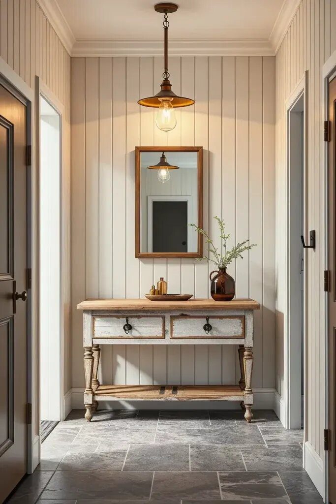 Cozy Shiplap Paneling with Neutral Decor
