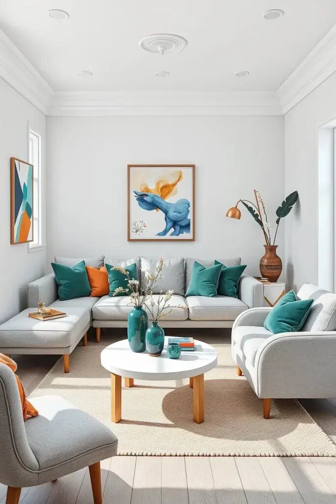 Adding Vibrant Accessories to a Neutral Base