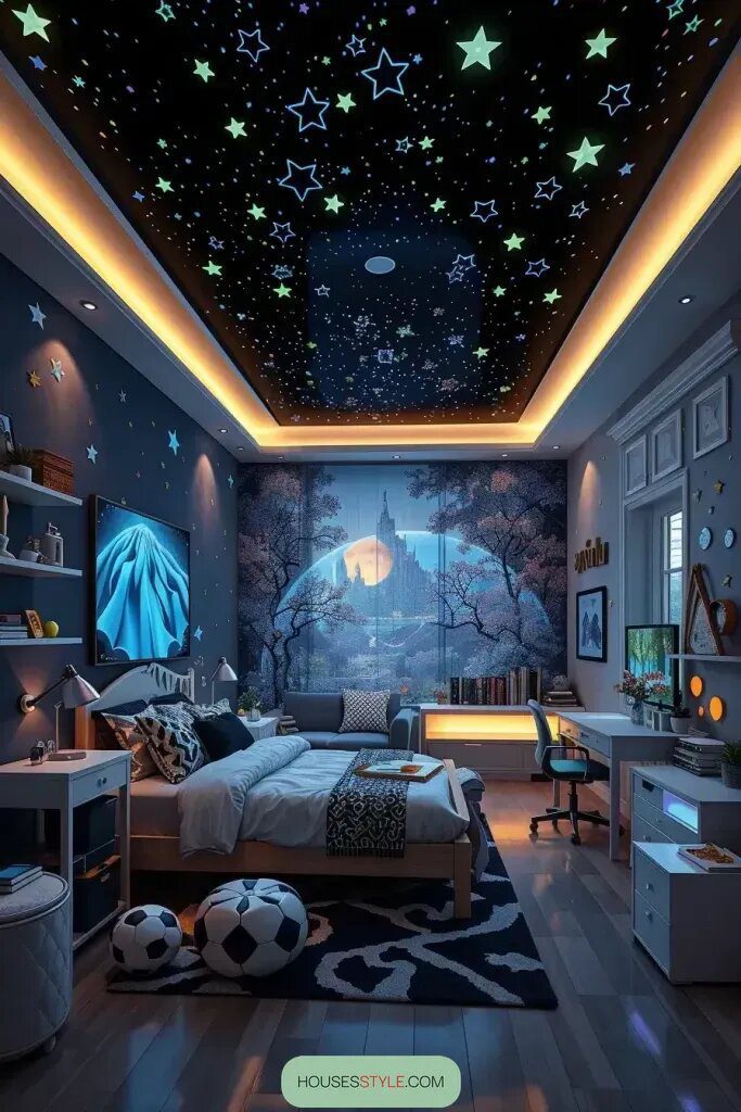 Glow-in-the-Dark Bedroom Designs That Shine - photo 2
