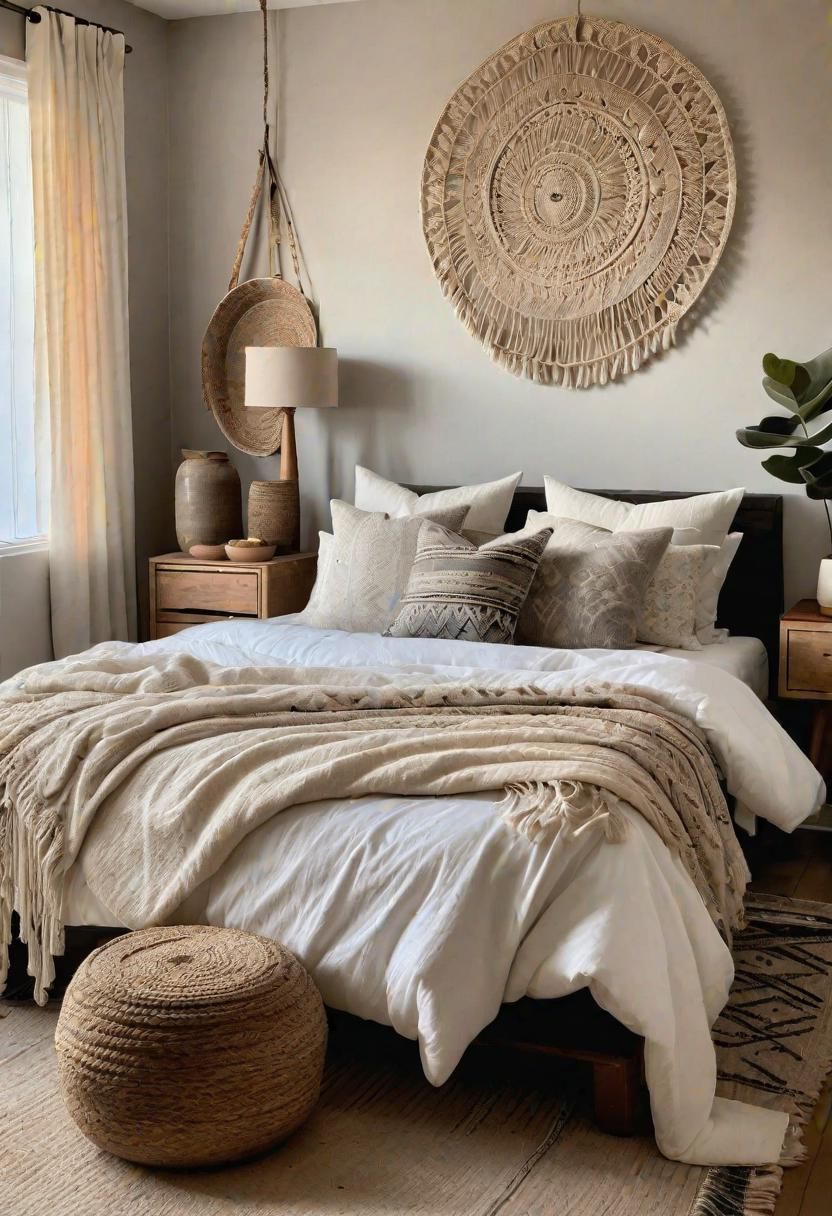 21. Boho-Inspired Neutral Bedroom Décor