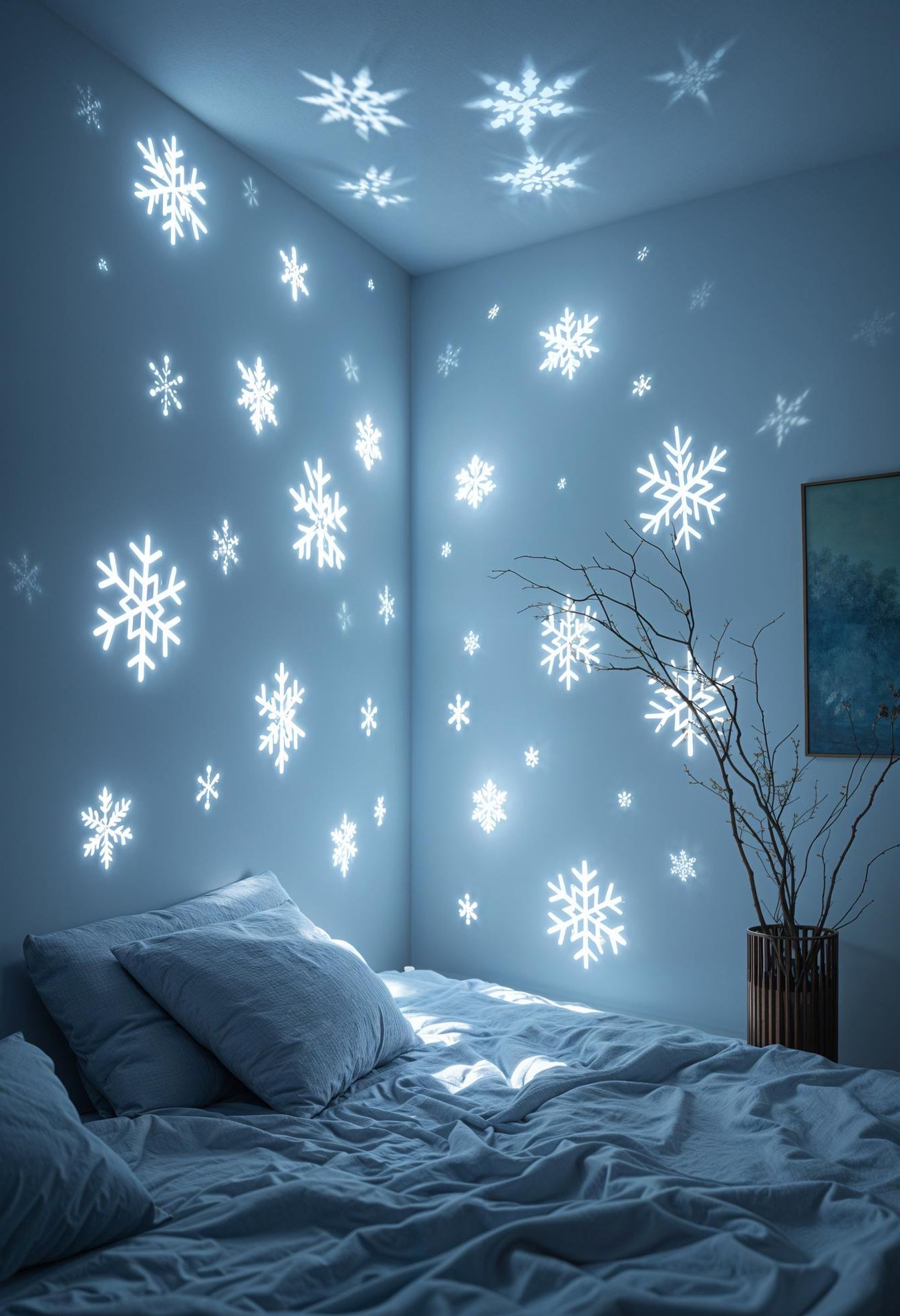 21. Snowflake Projector Wall Displays