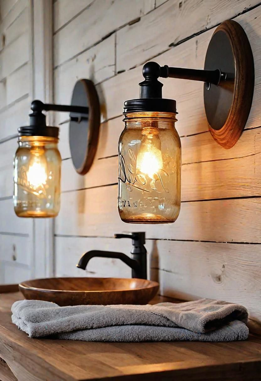4. DIY Mason Jar Wall Sconces