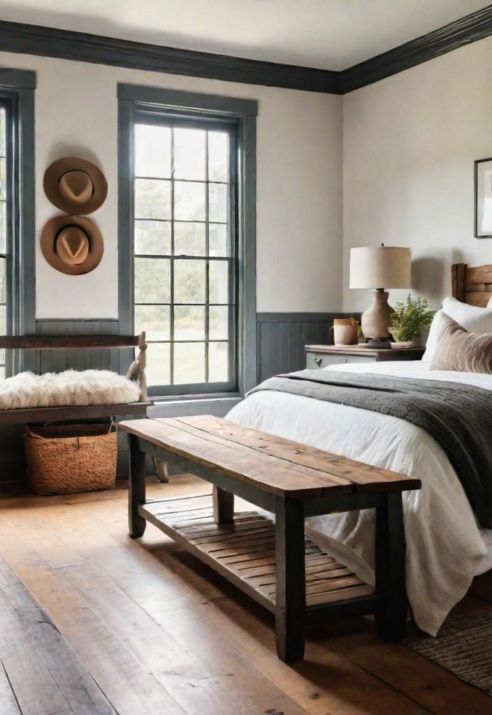 17. Bench Seating at the Foot of the Bed