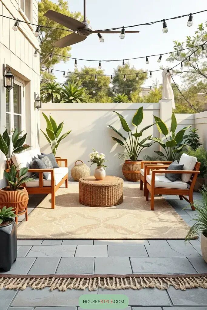 Outdoor Rugs That Define Sitting Areas - photo 2
