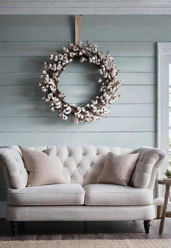 17. Cotton Wreaths for Wall Decor