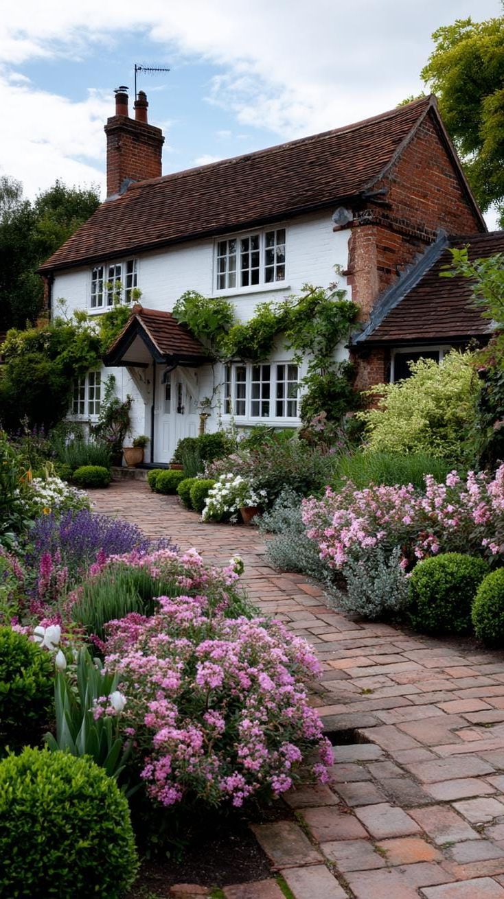 1. Winding Brick Paths Framed by Blooms - photo 2