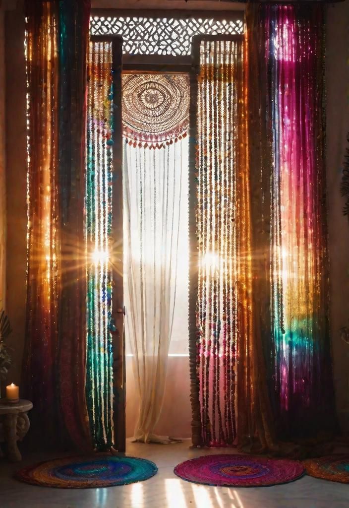 24. Curtain Ideas For Boho Doorways