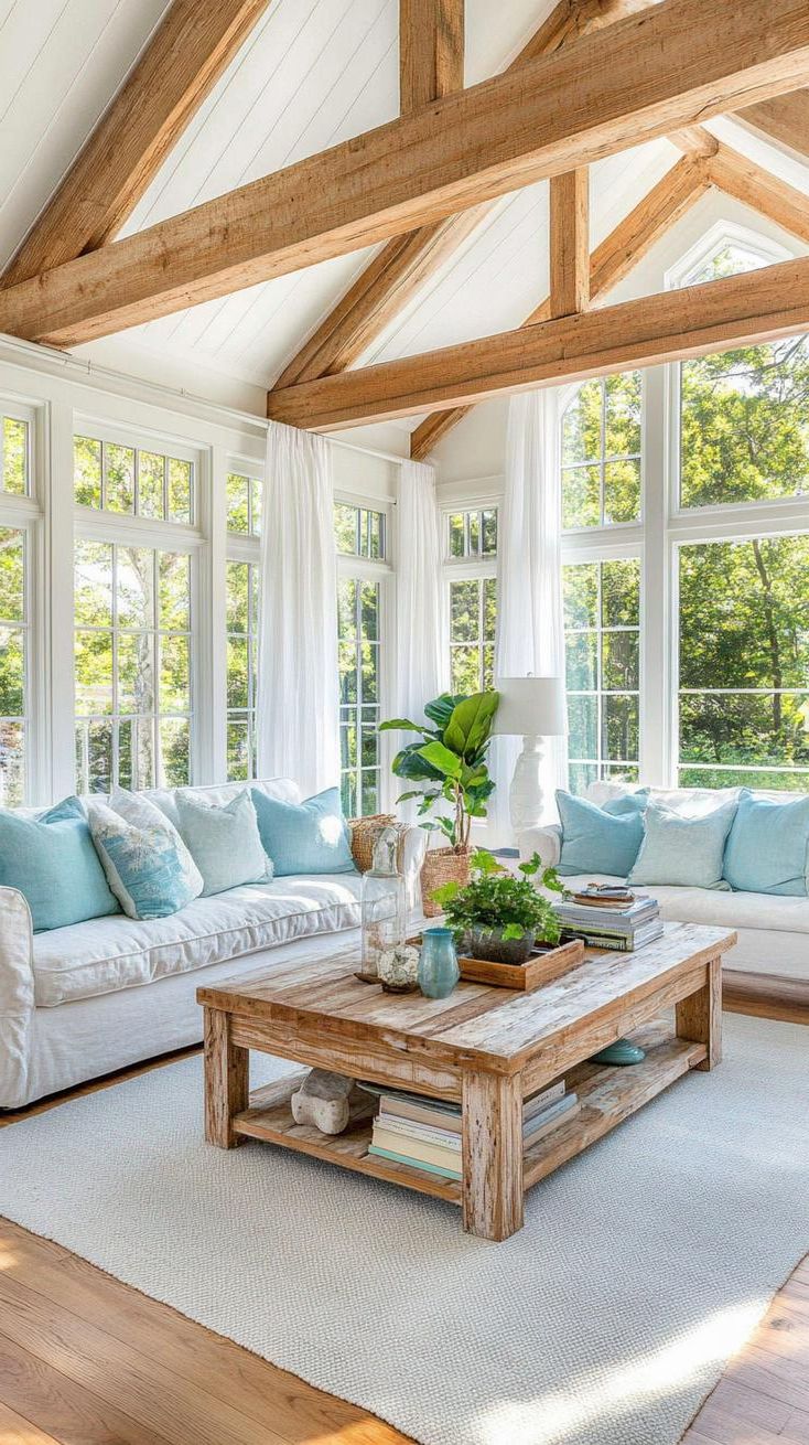 1. Weathered Wood Furniture with Soft Blue Accents - photo 2