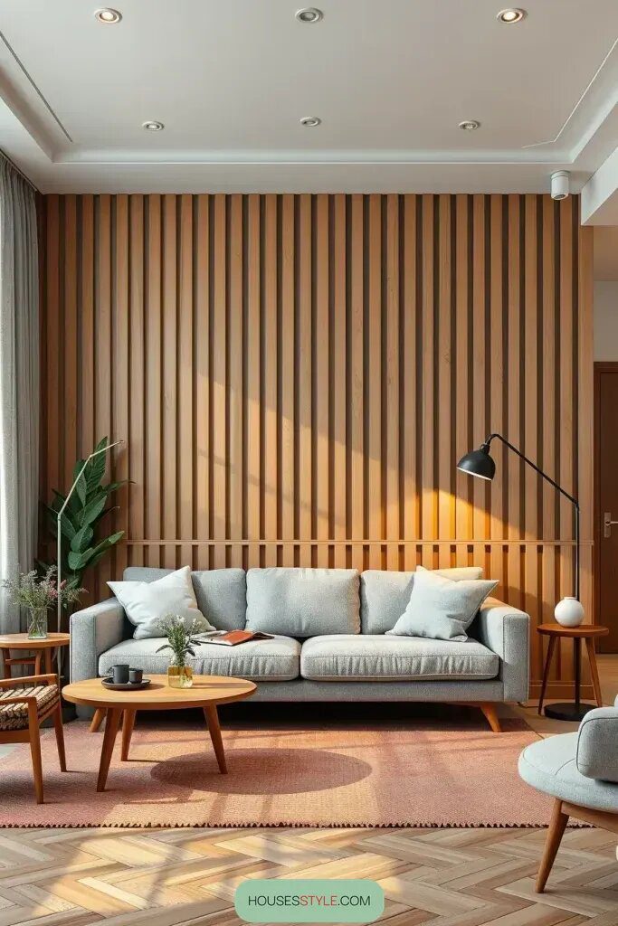 Arrange Wooden Slats for Architectural Wall Charm