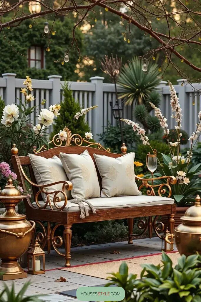 Gold and Brass Accents That Make Benches Stand Out